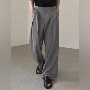 Gray Wide-Leg Pants